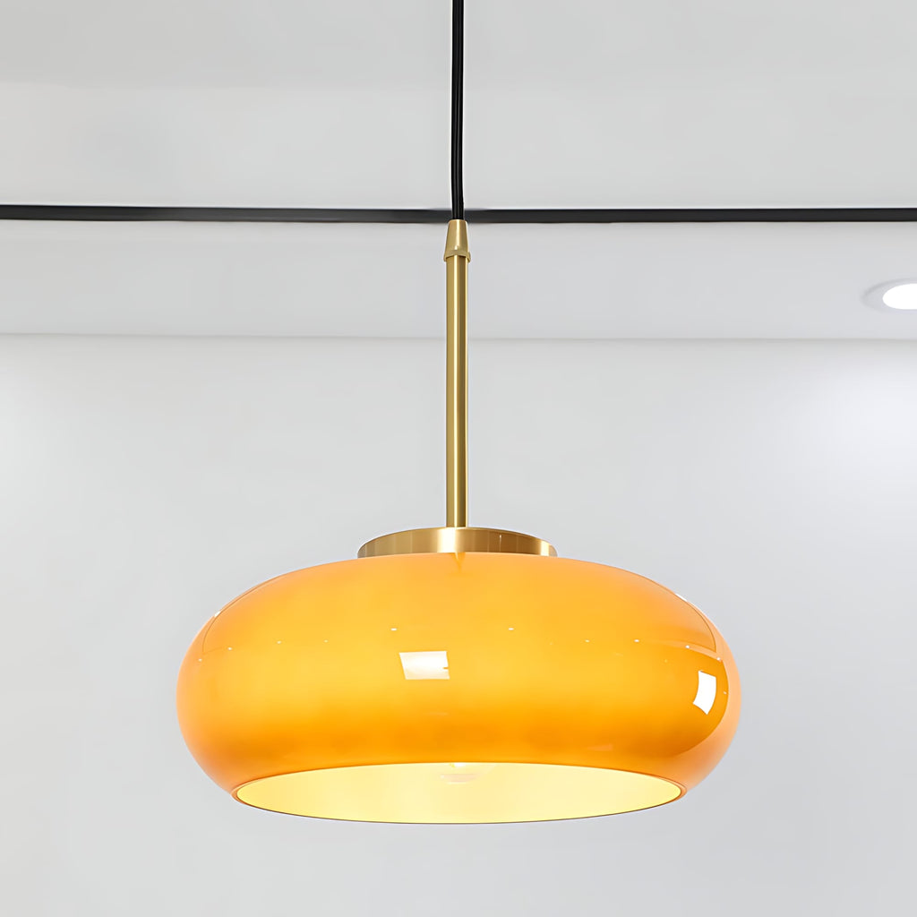 Luna Amber Glass Pendant Light Ceshi