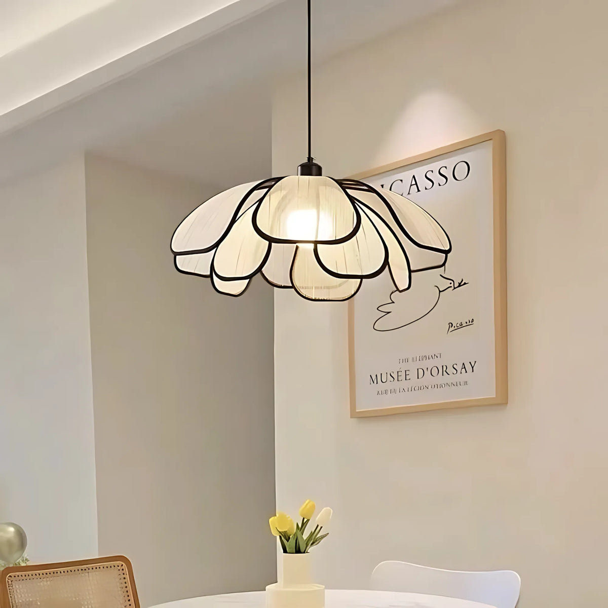 Abaca Petal Pendant Light
