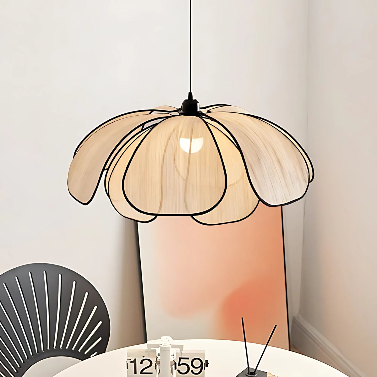 Abaca Petal Pendant Light