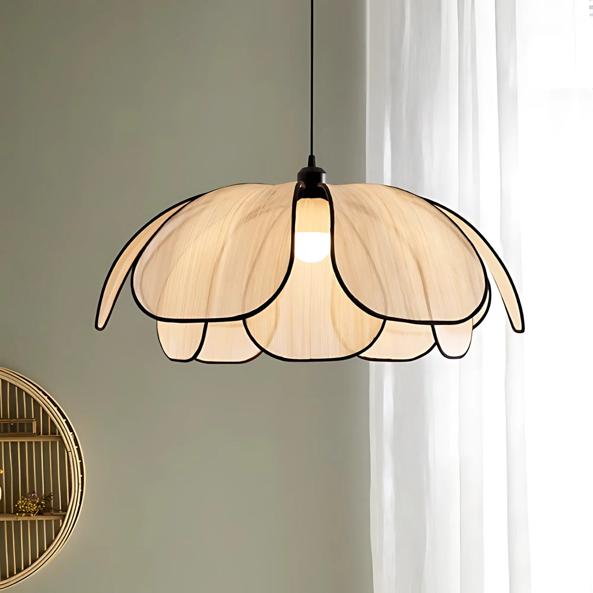 Abaca Petal Pendant Light