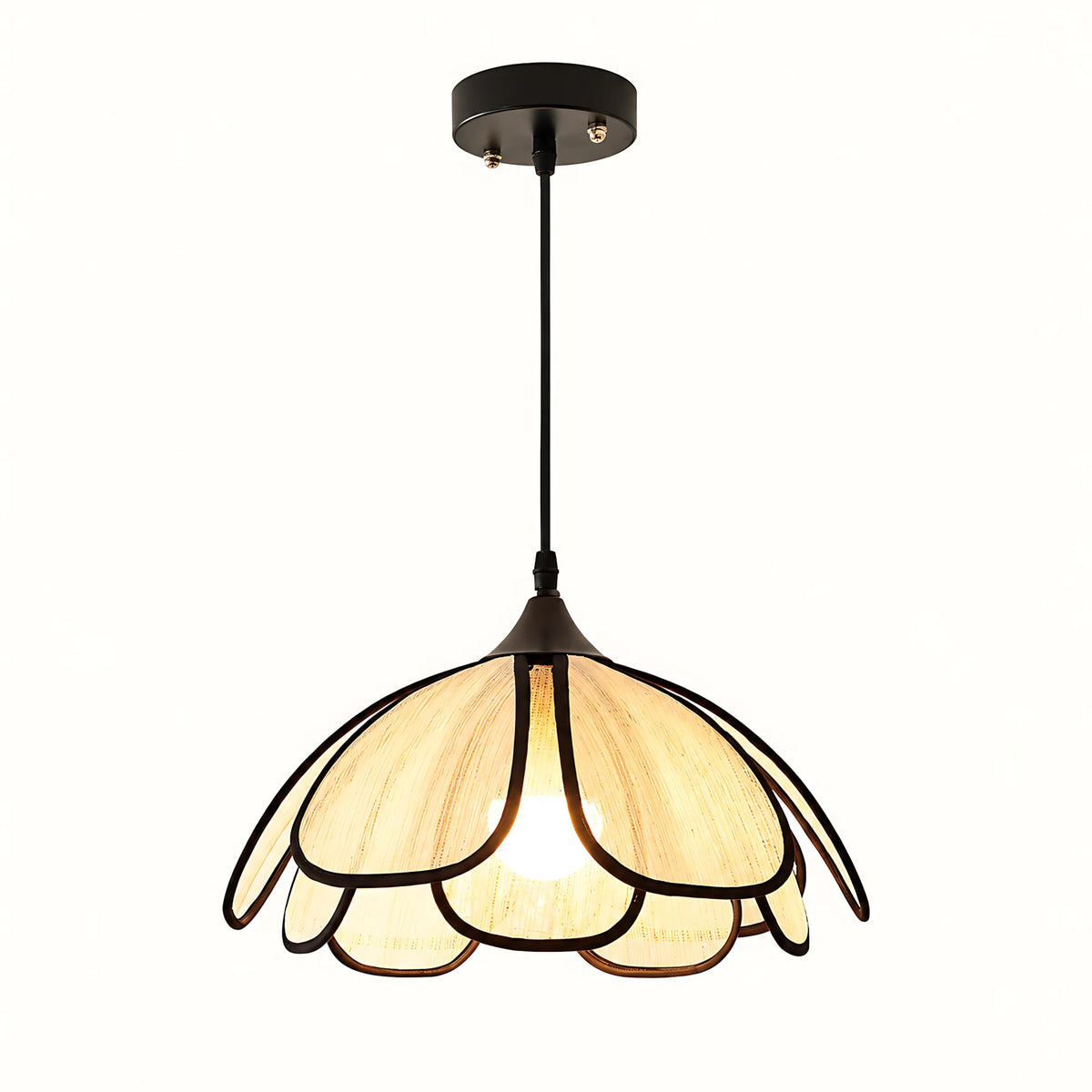 Abaca Petal Pendant Light