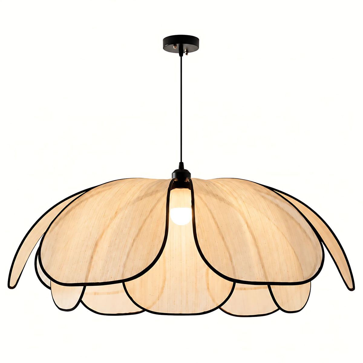 Abaca Petal Pendant Light