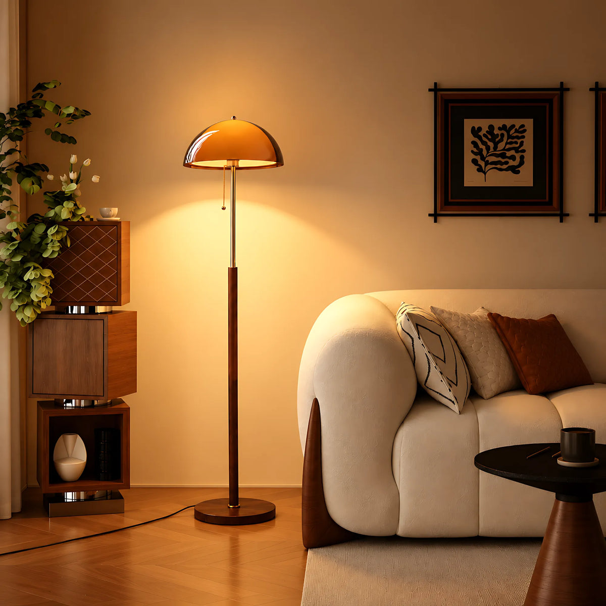 Amber Dome Floor Lamp
