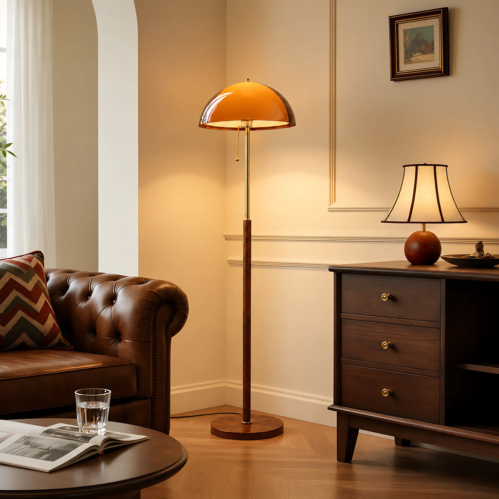 Amber Dome Floor Lamp