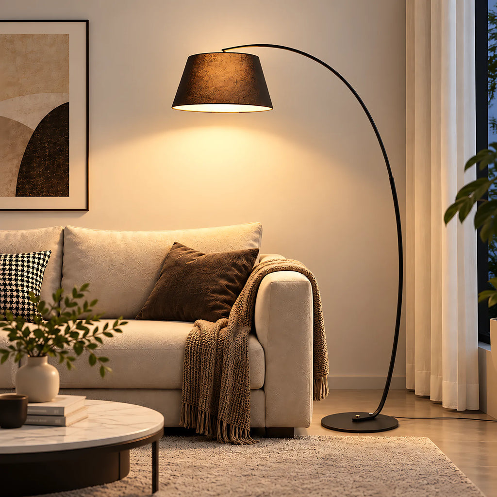 Arc Fabric Shade Floor Lamp