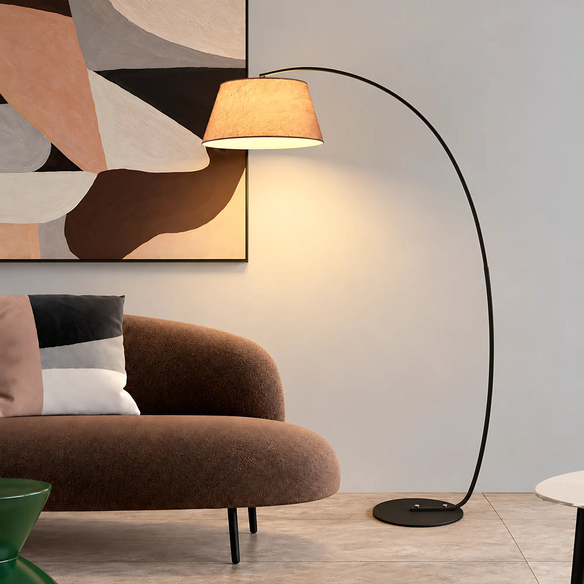 Arc Fabric Shade Floor Lamp