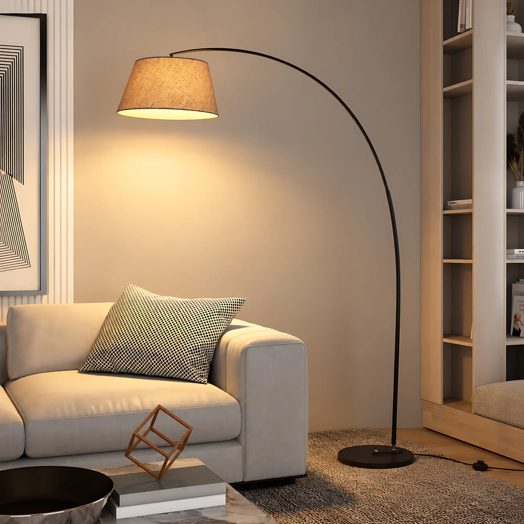 Arc Fabric Shade Floor Lamp