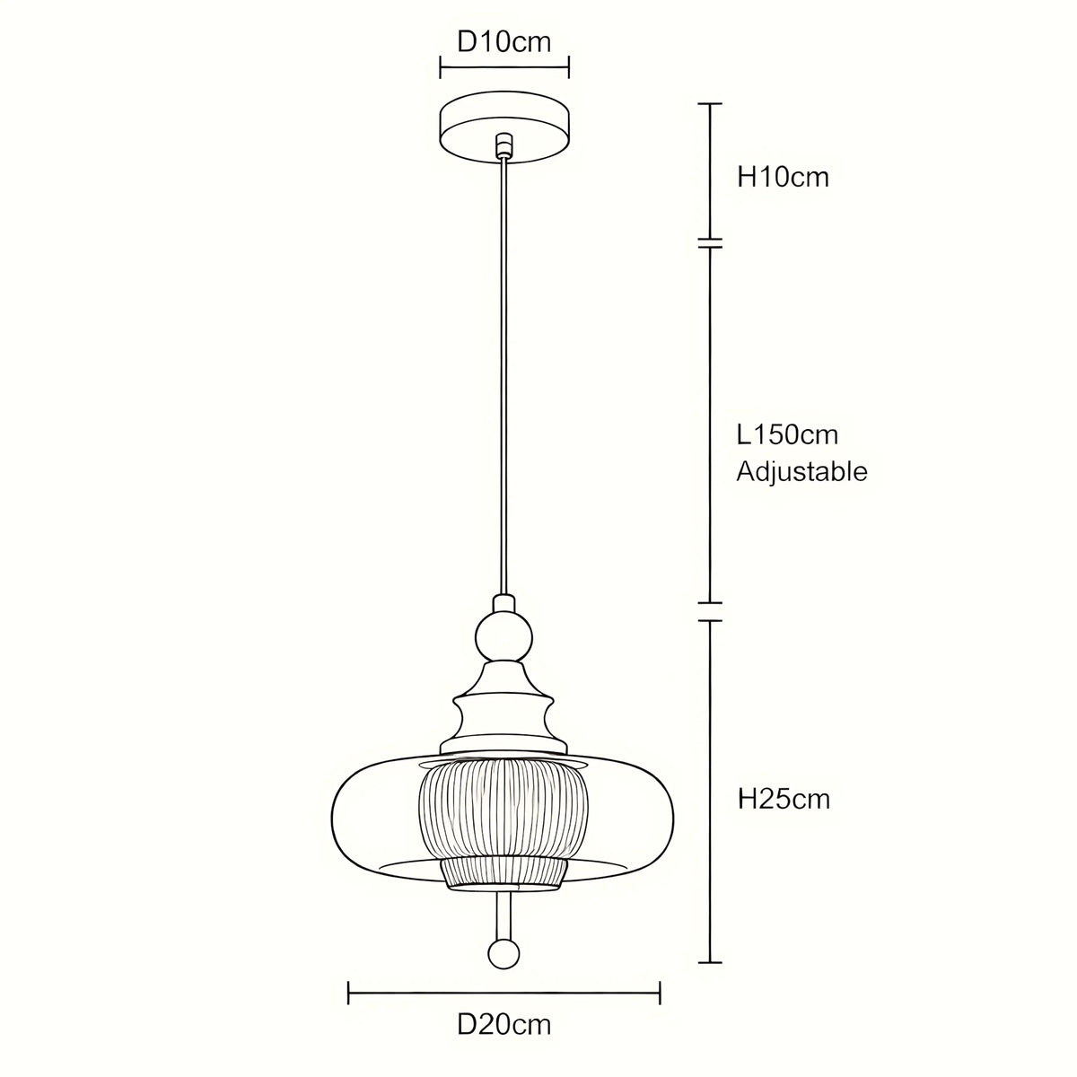 Ardena Solid Wood Pendant Light
