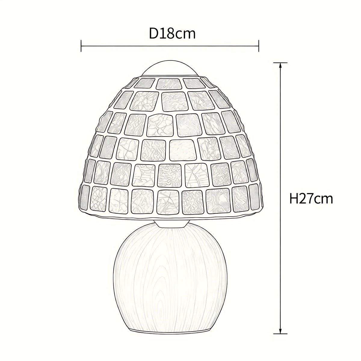 Aurelia Mosaic Glass Table Lamp
