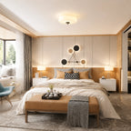 Aveline Double-Arc Glass Ceiling Light