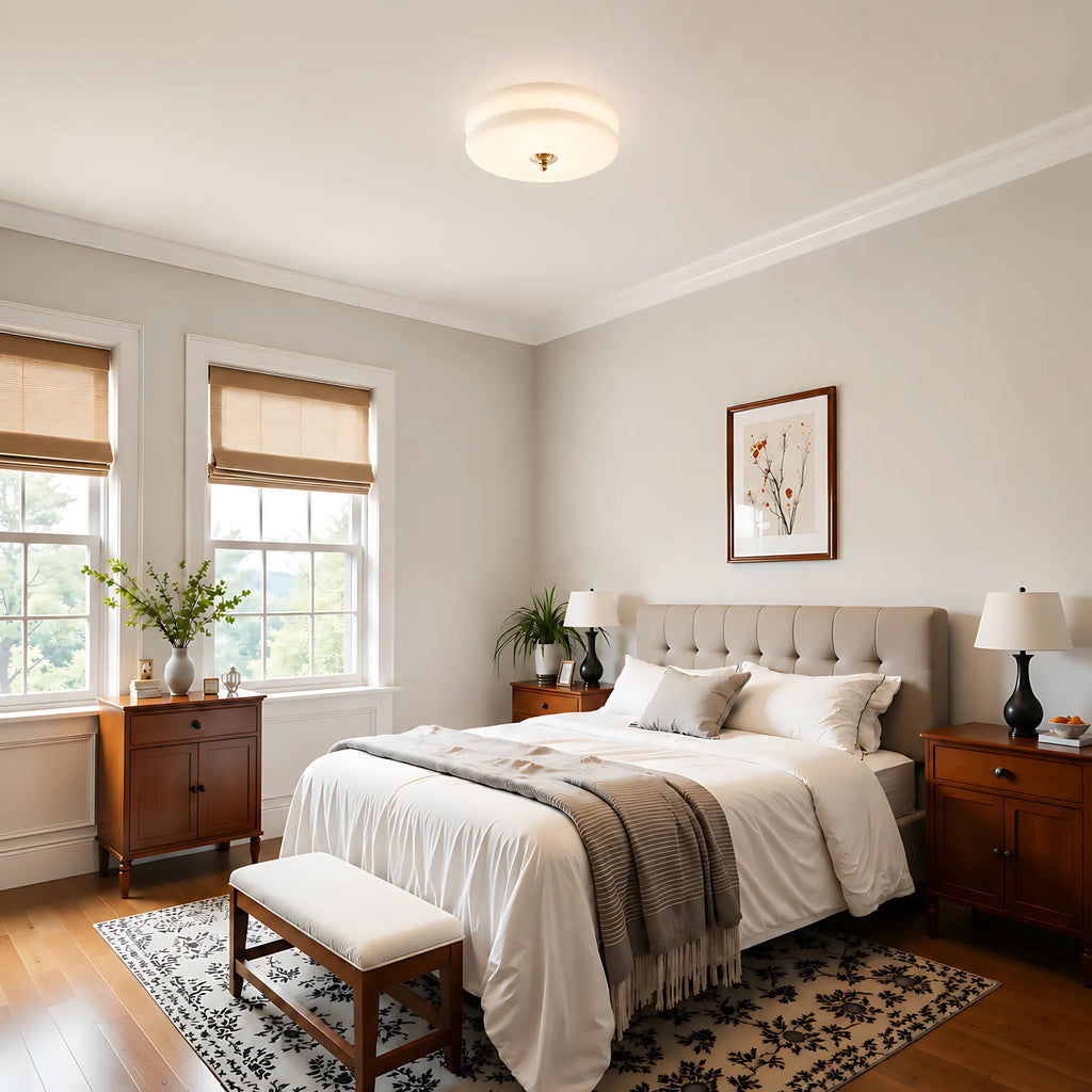 Aveline Double-Arc Glass Ceiling Light
