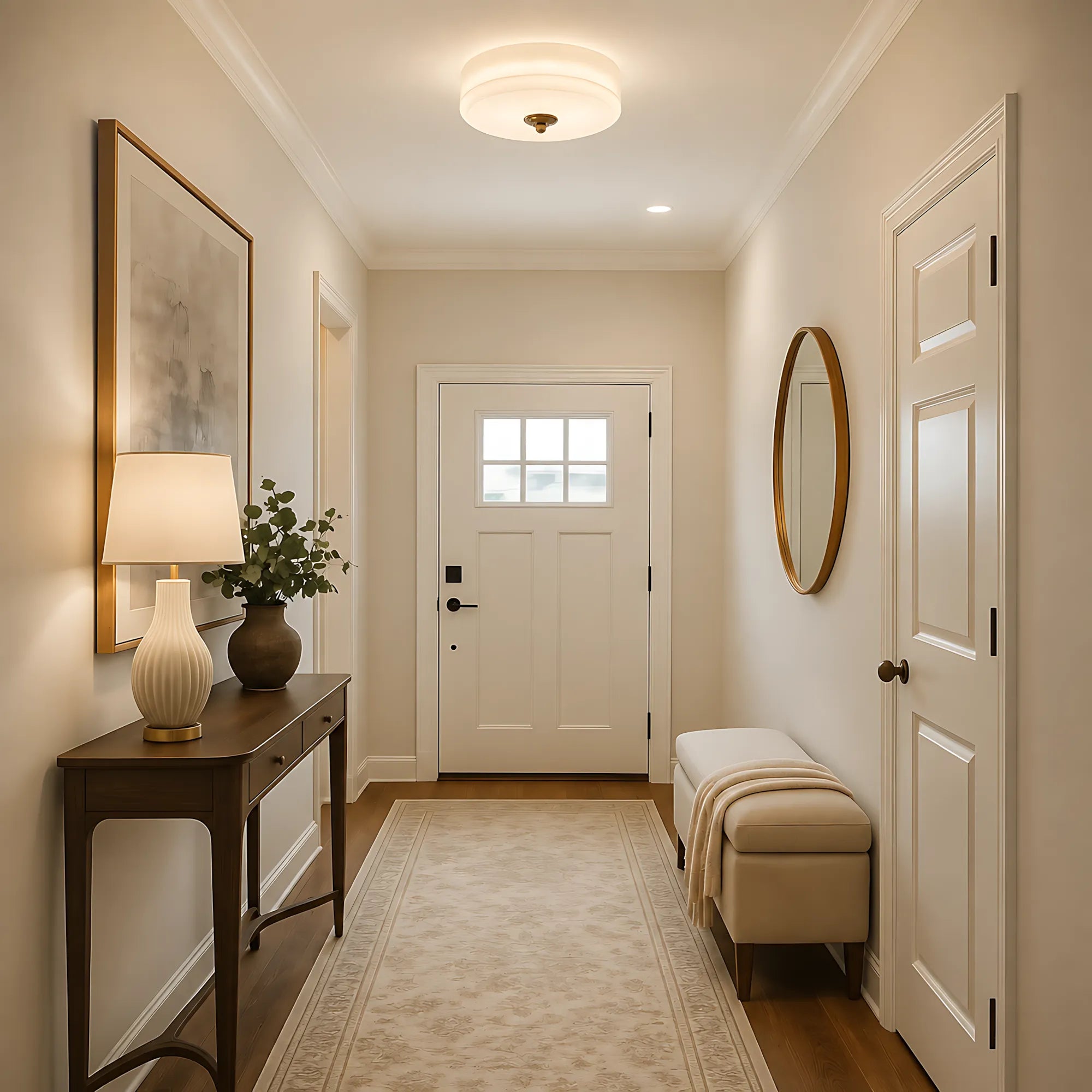 Aveline Double-Arc Glass Ceiling Light