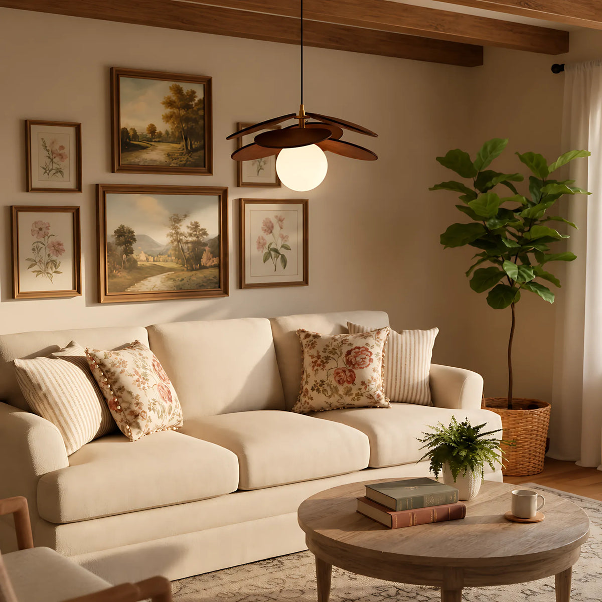 Bloom Woven Rattan Pendant Light