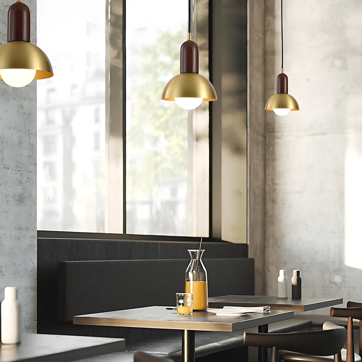 Brass Dome Wall Light
