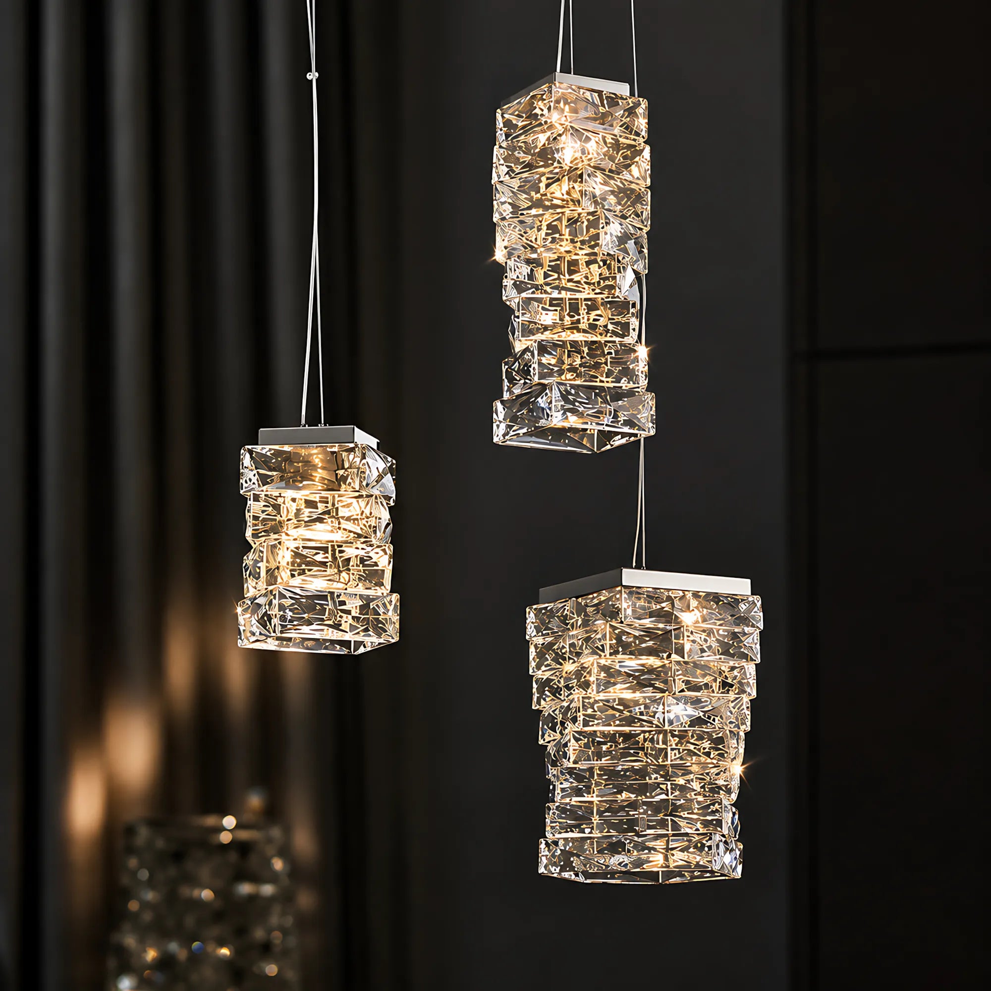 Caelia Modern Luxury Crystal LED Pendant Light