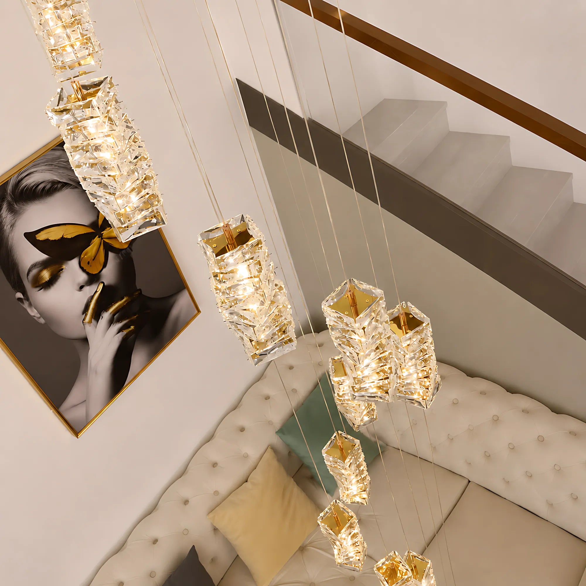 Caelia Modern Luxury Crystal LED Pendant Light