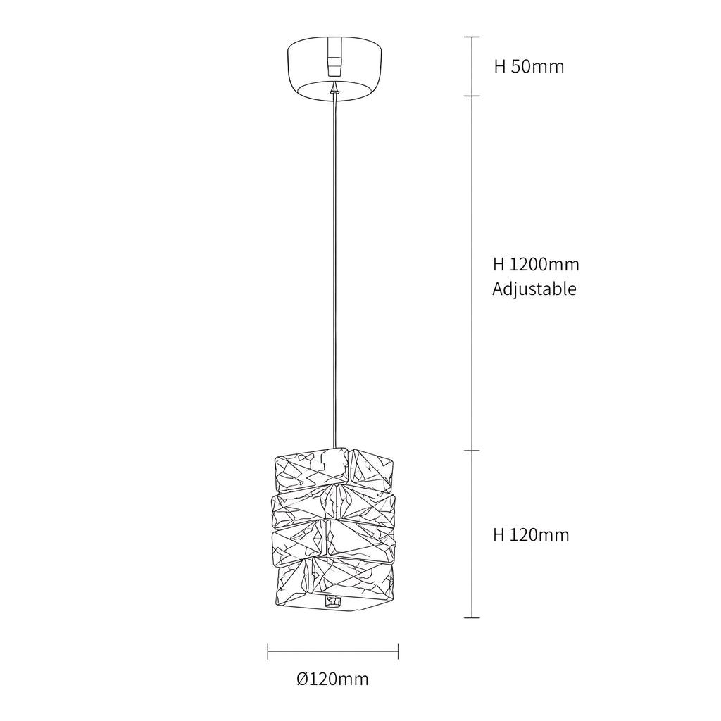 Caelia Modern Luxury Crystal LED Pendant Light