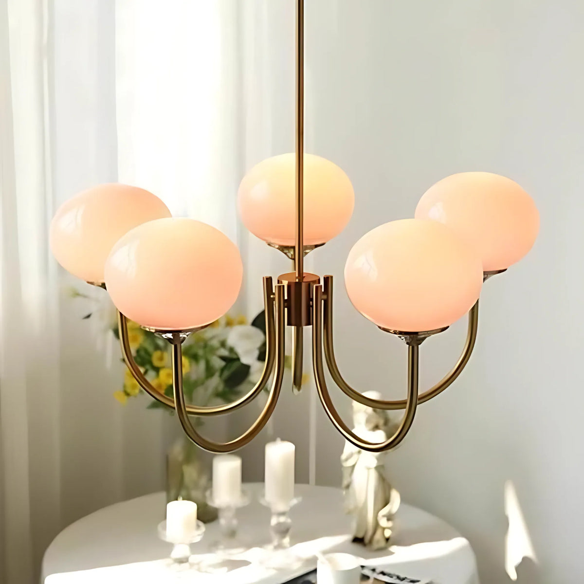 Creamy Globe Chandelier
