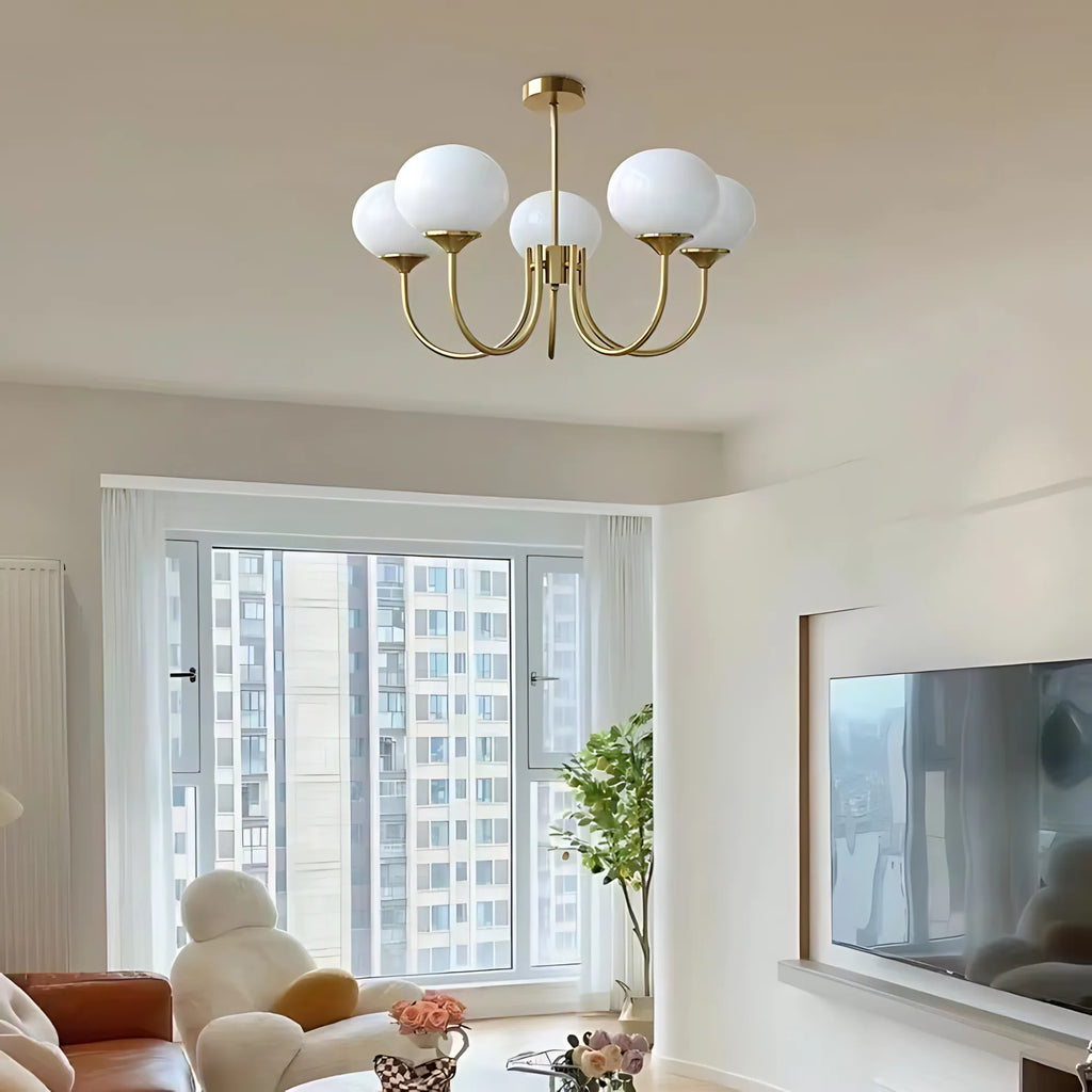 Creamy Globe Chandelier