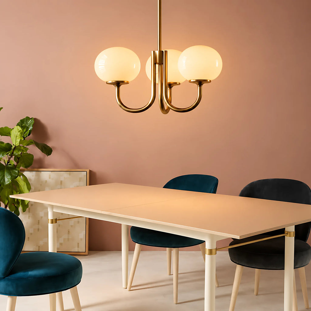 Creamy Globe Chandelier