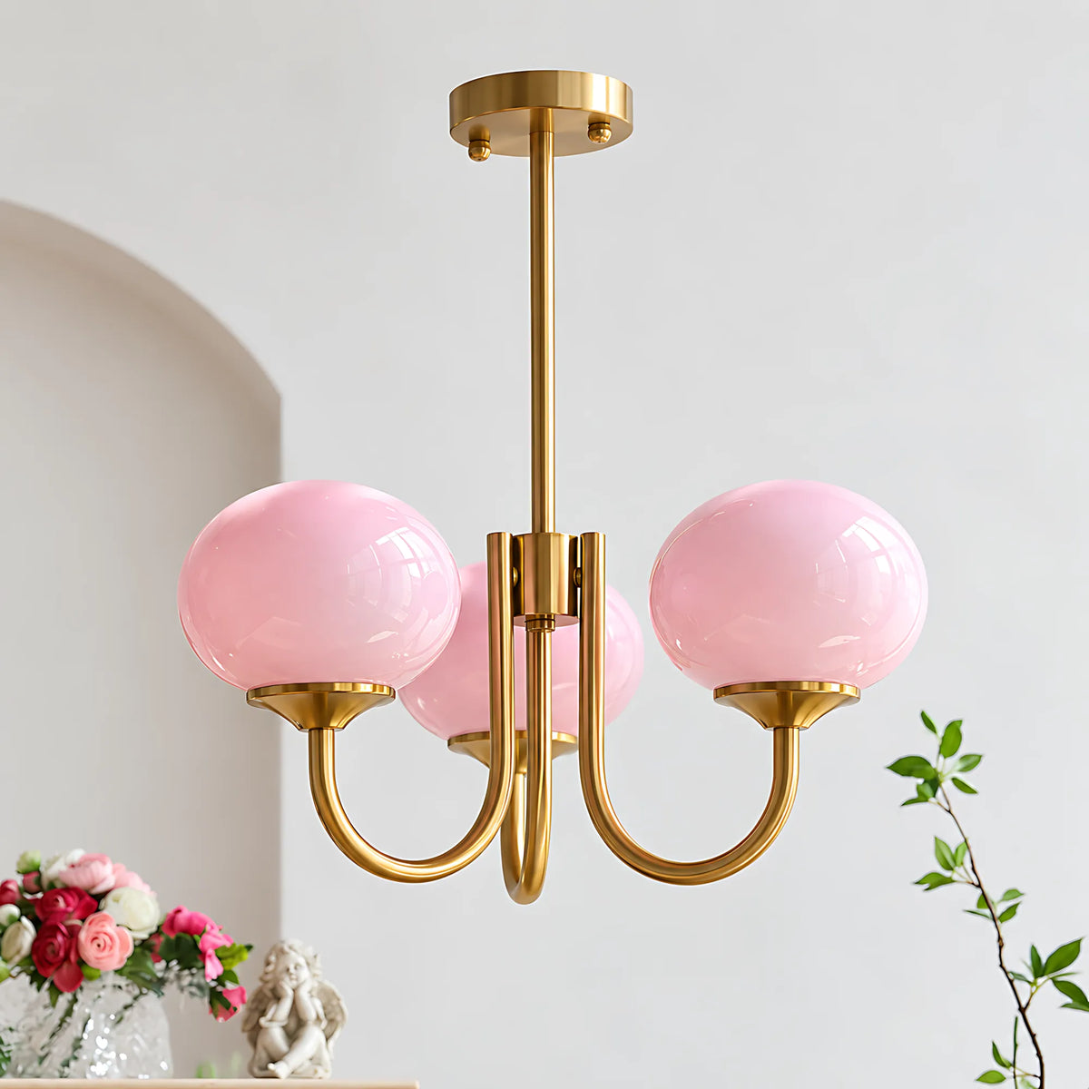Creamy Globe Chandelier