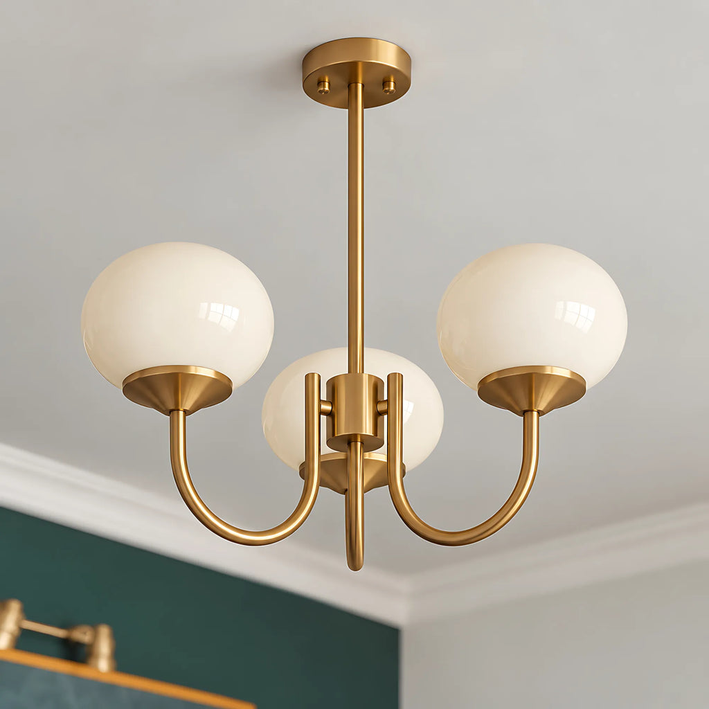 Creamy Globe Chandelier