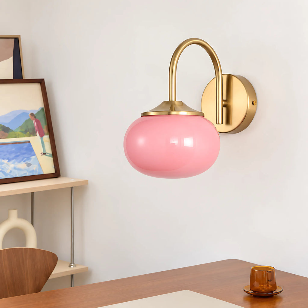 Creamy Globe Wall Light