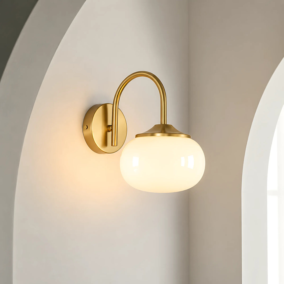 Creamy Globe Wall Light