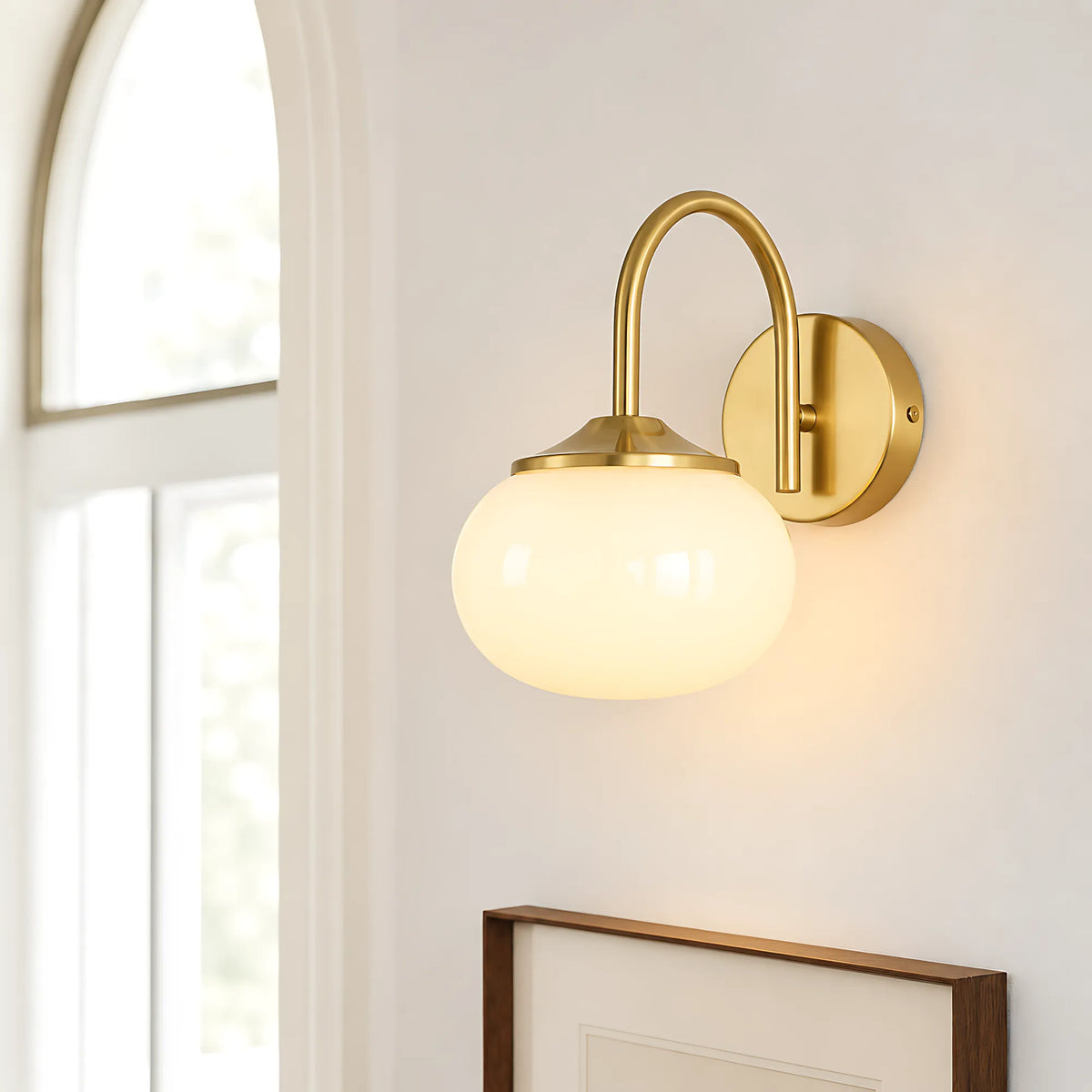 Creamy Globe Wall Light