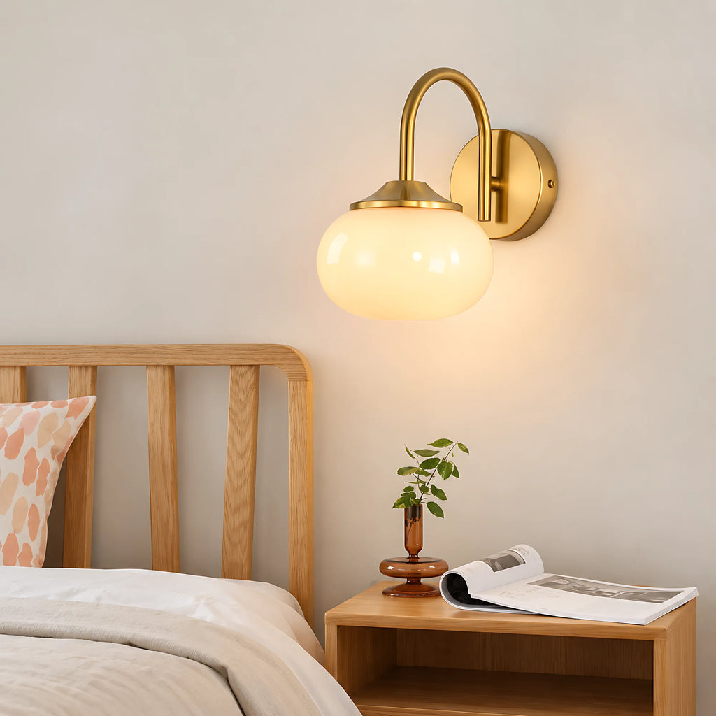 Creamy Globe Wall Light