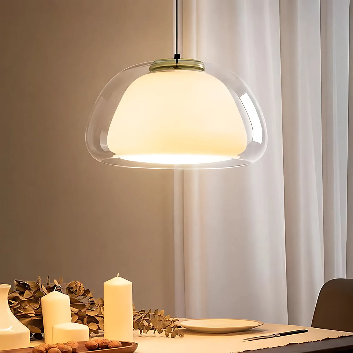 Cupola Double-Glass Pendant Light