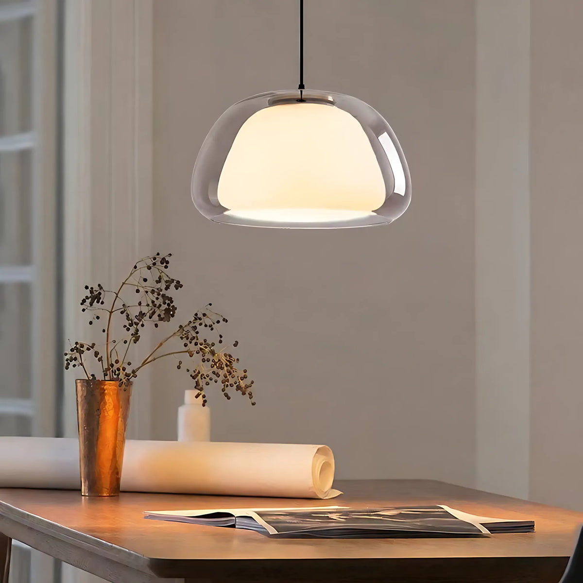 Cupola Double-Glass Pendant Light