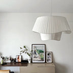 Double-Layer Pleated Skirt Pendant Light