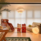 Double-Layer Pleated Skirt Pendant Light