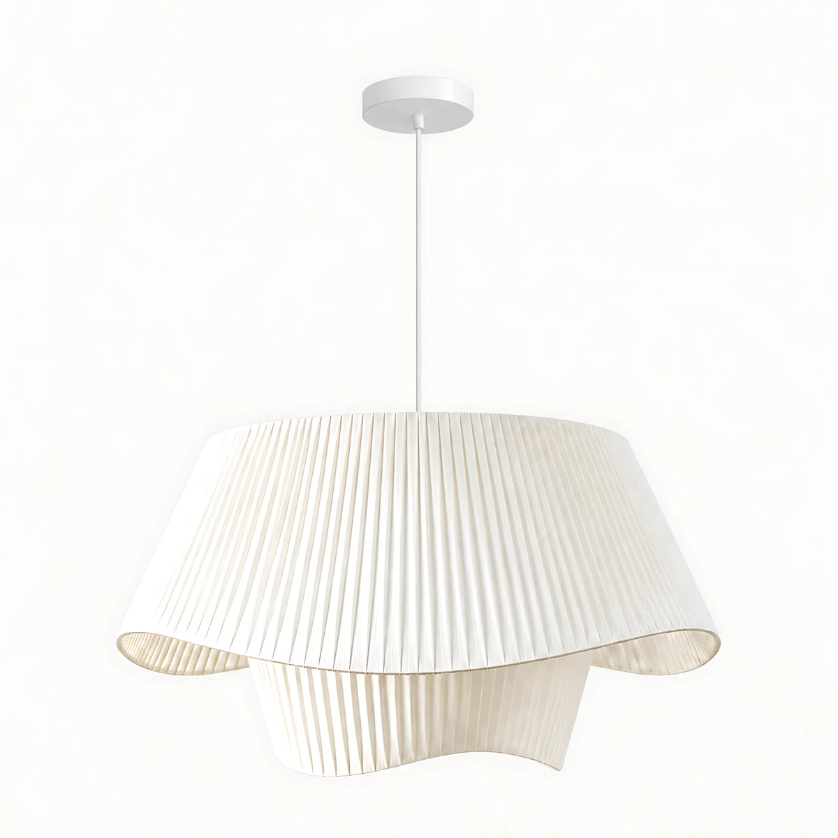 Double-Layer Pleated Skirt Pendant Light