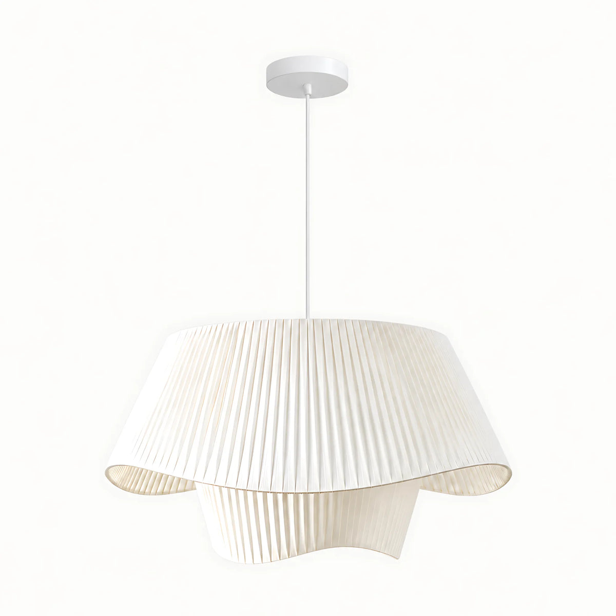 Double-Layer Pleated Skirt Pendant Light