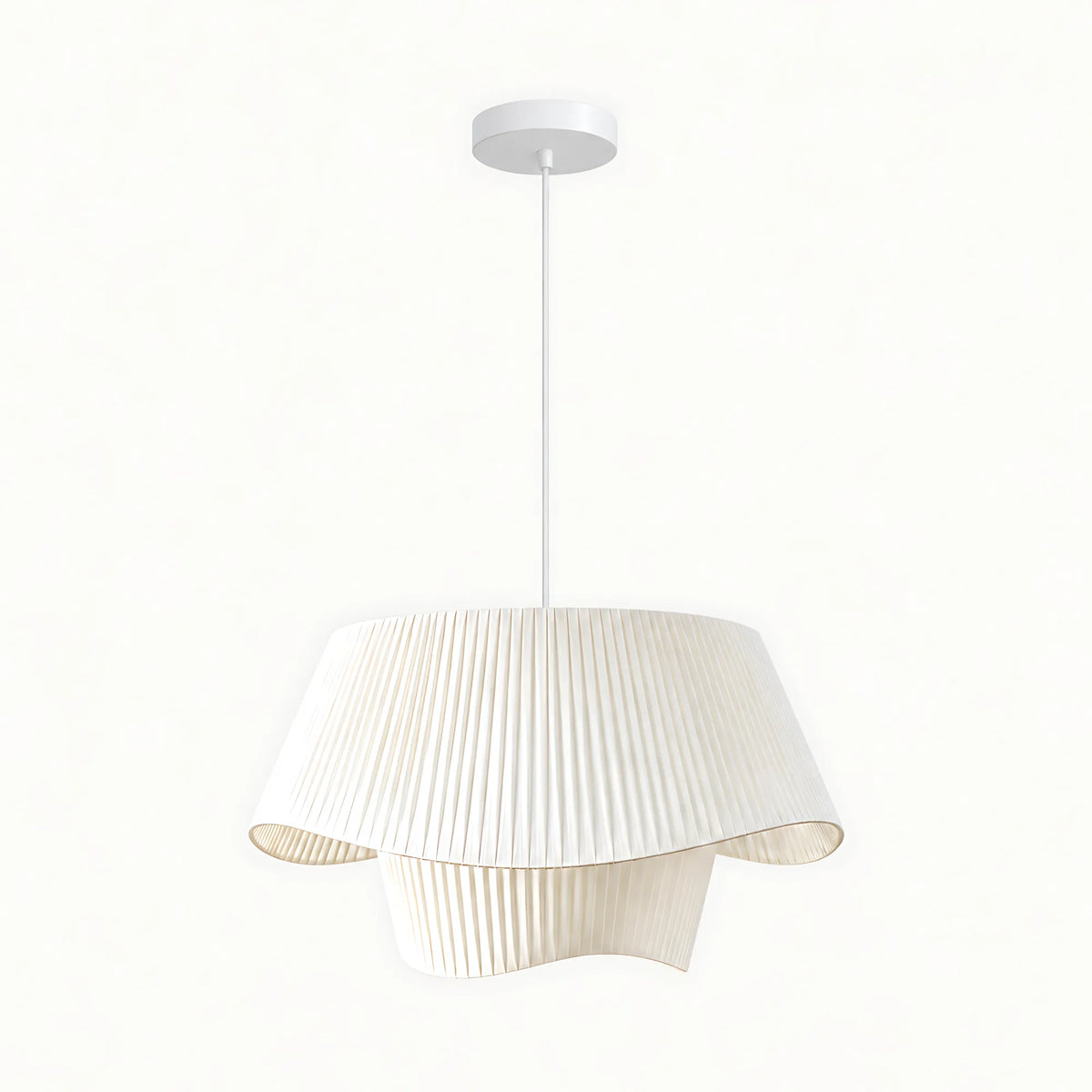 Double-Layer Pleated Skirt Pendant Light