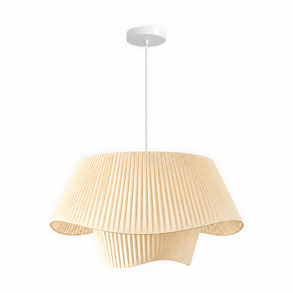 Double-Layer Pleated Skirt Pendant Light