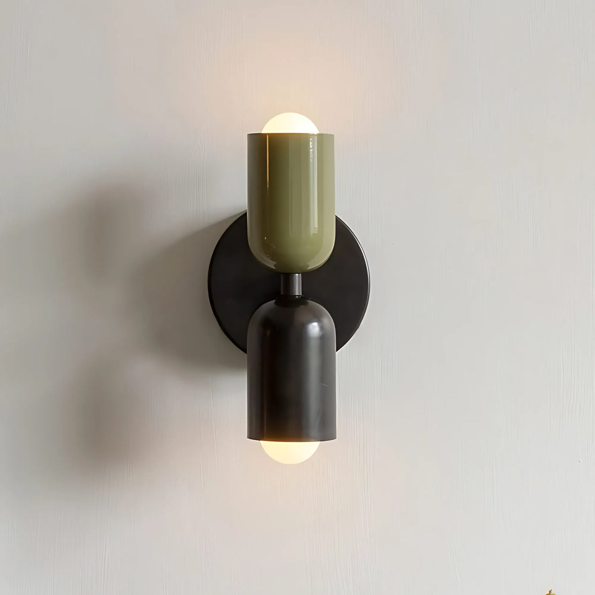 Duo Colorblock Metal Wall Light