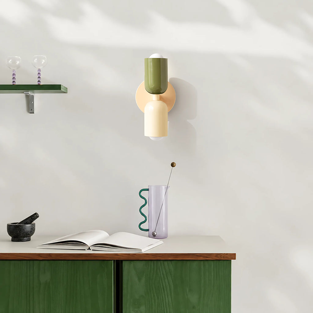 Duo Colorblock Metal Wall Light