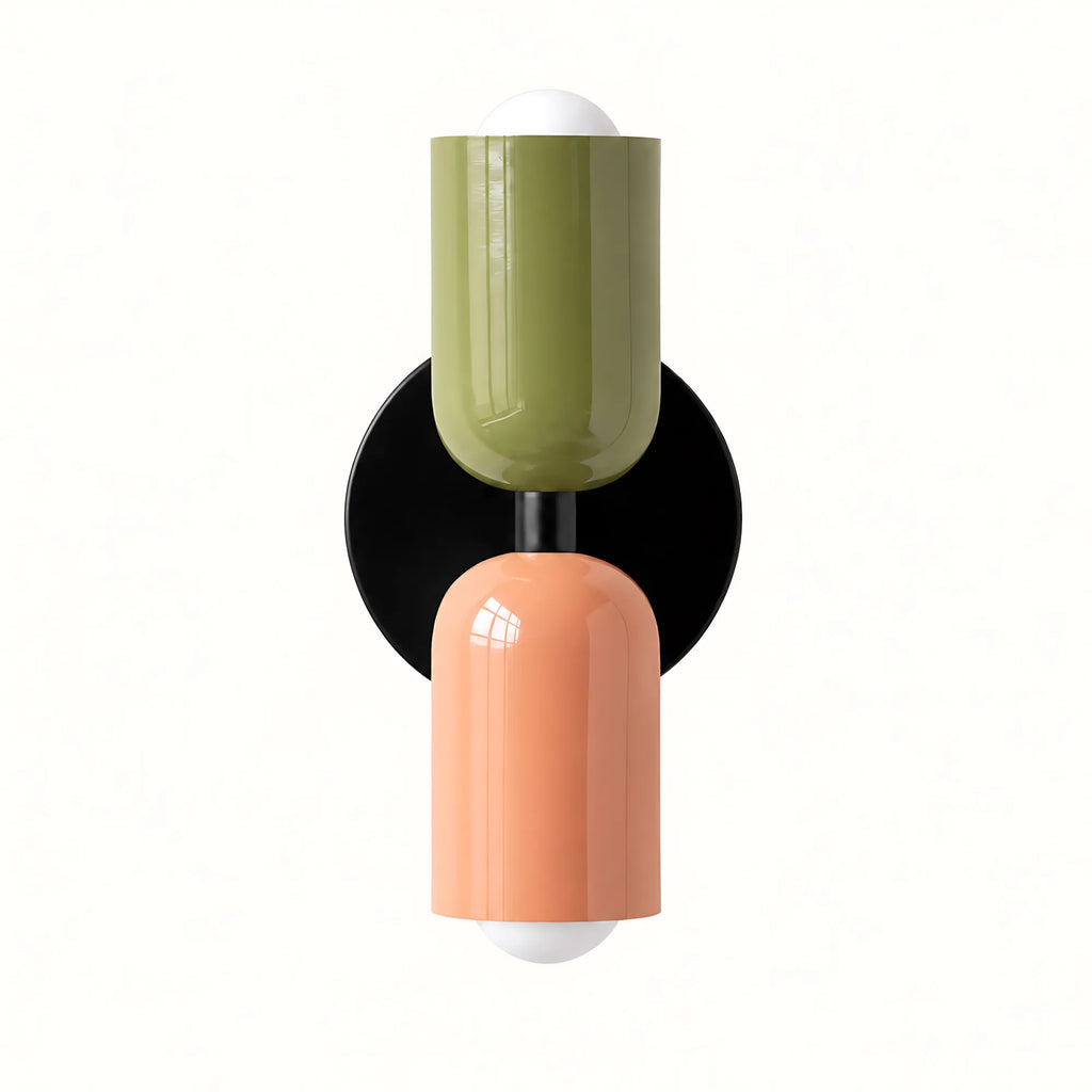 Duo Colorblock Metal Wall Light