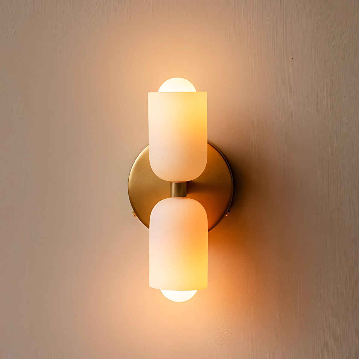 Duo Opal Glass Wall Light
