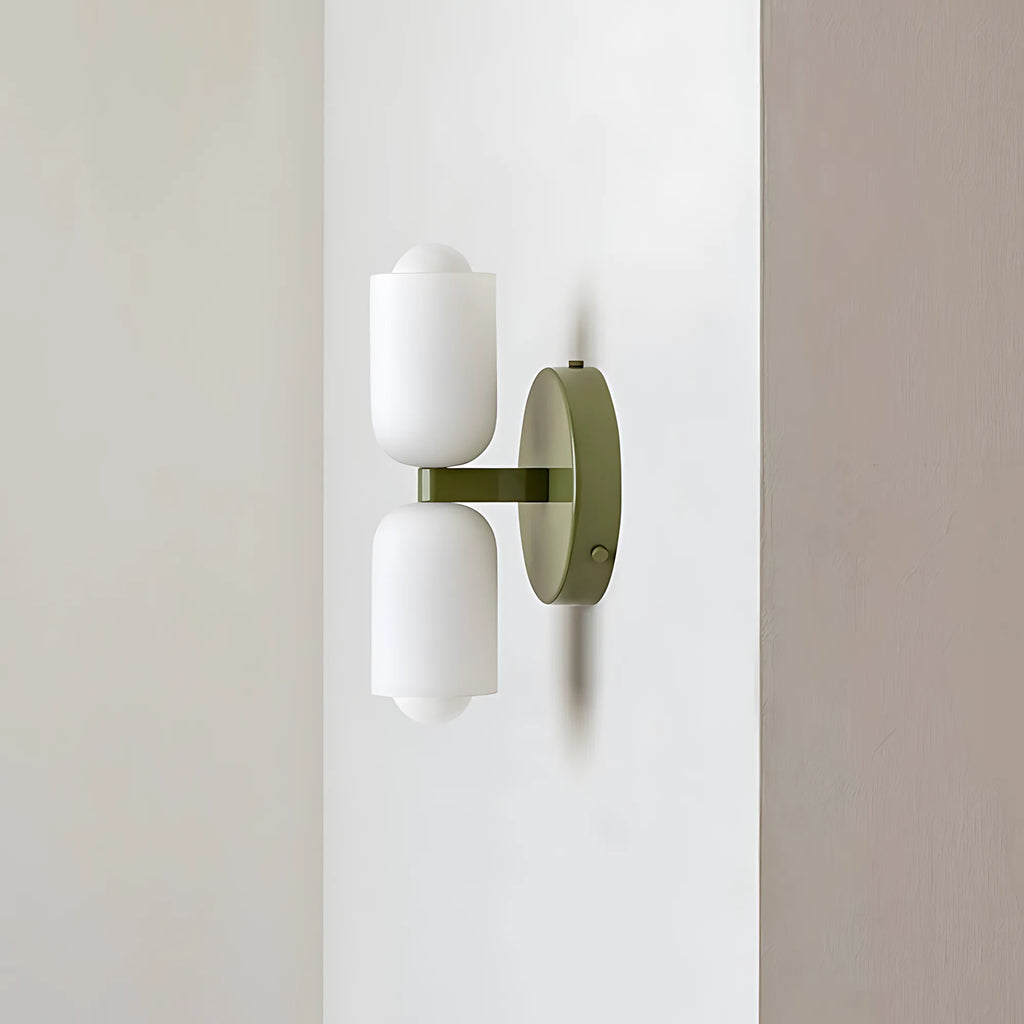 Duo Opal Glass Wall Light