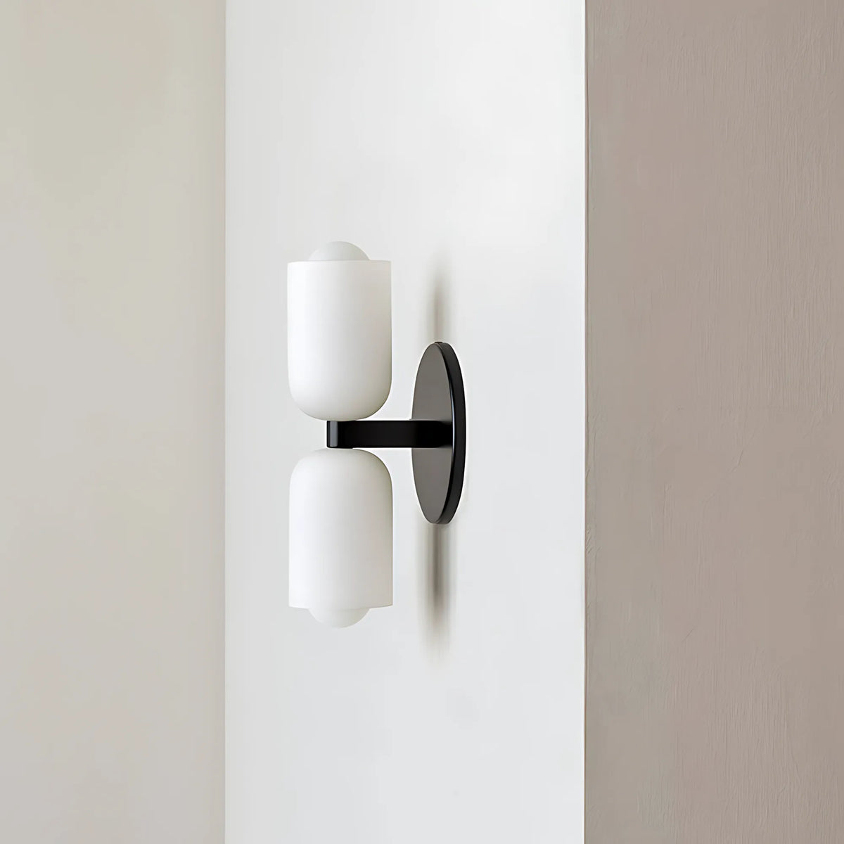 Duo Opal Glass Wall Light