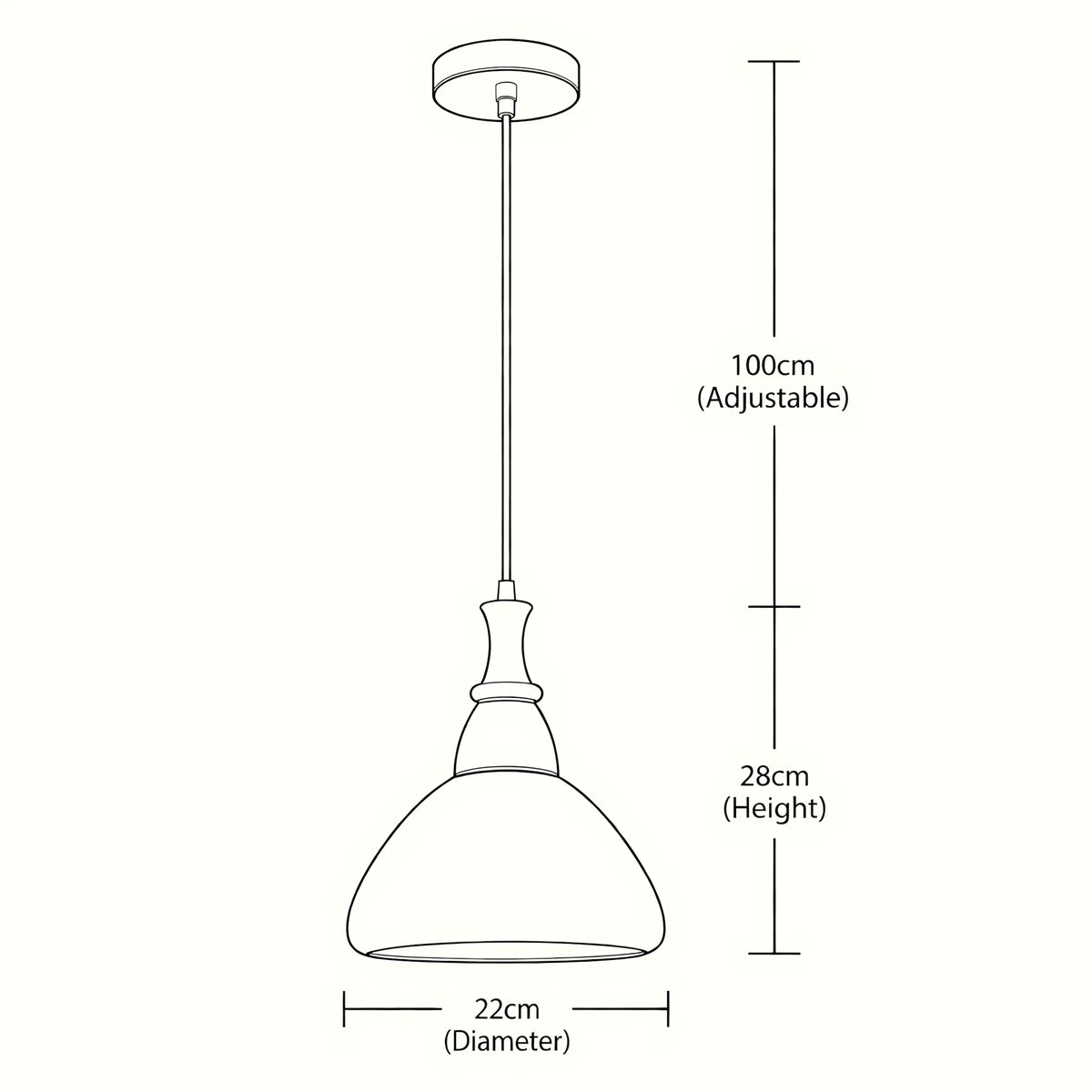 Elowen Mid Century Pendant Light