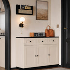 Elowen Opal Glass & Rubberwood Wall Light