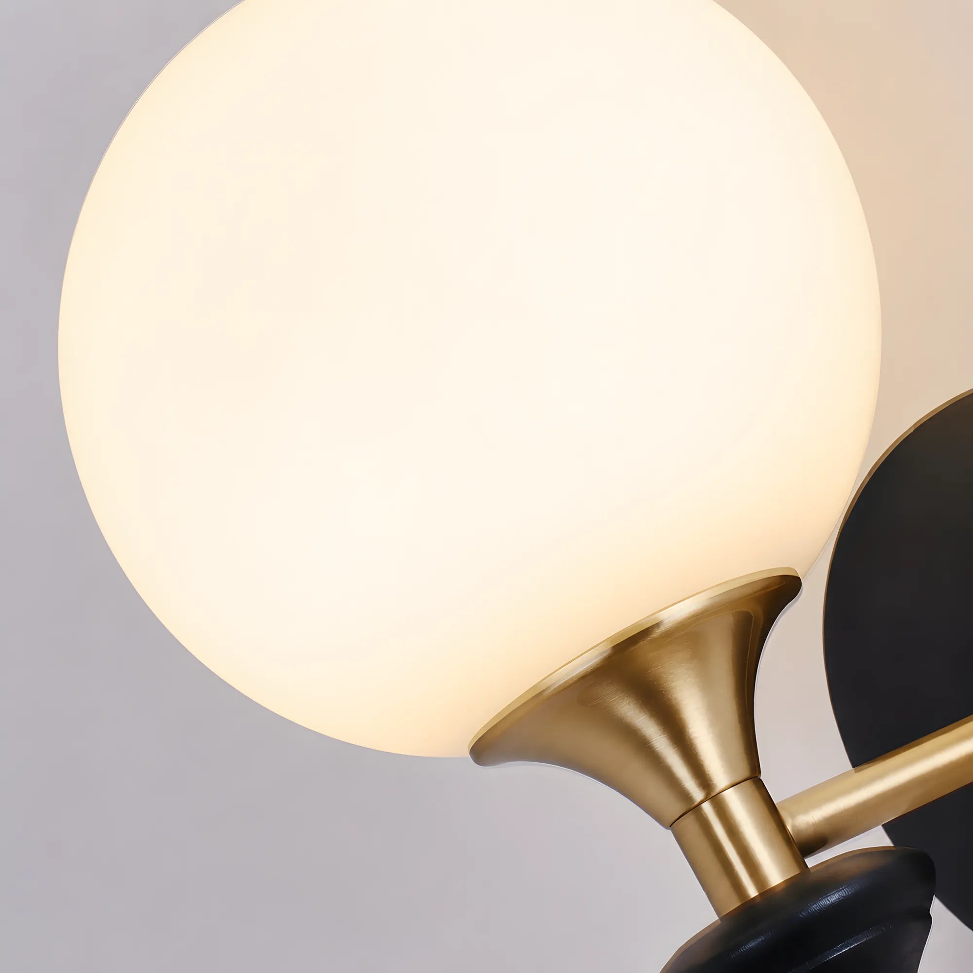 Elowen Opal Glass & Rubberwood Wall Light