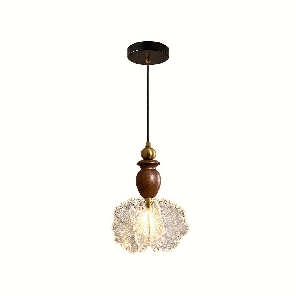 Floravia Solid Wood Flower Pendant Light