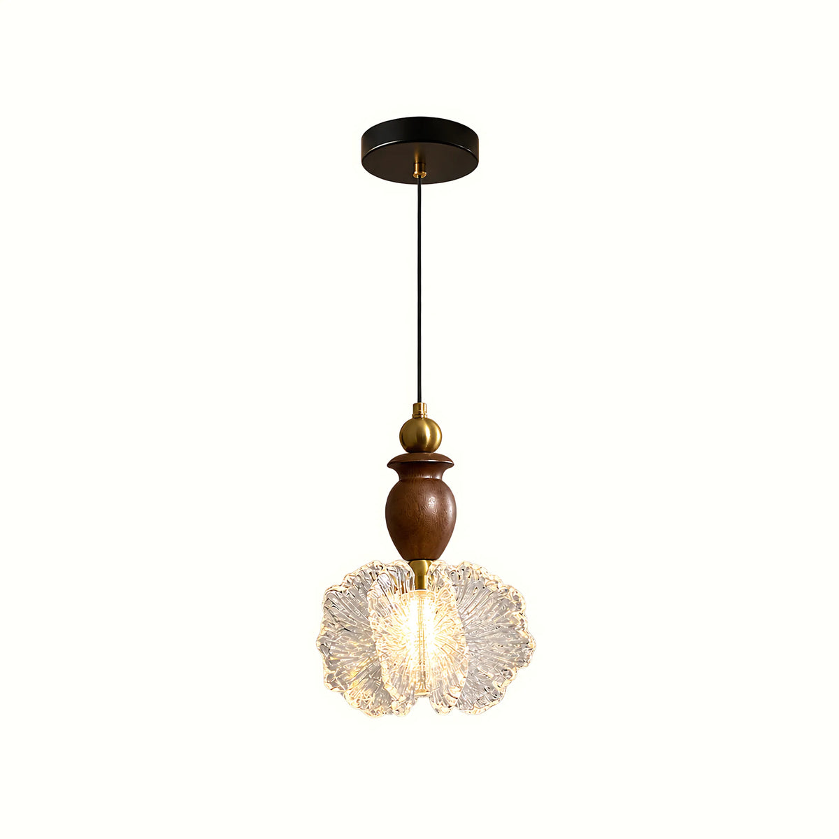 Floravia Solid Wood Flower Pendant Light