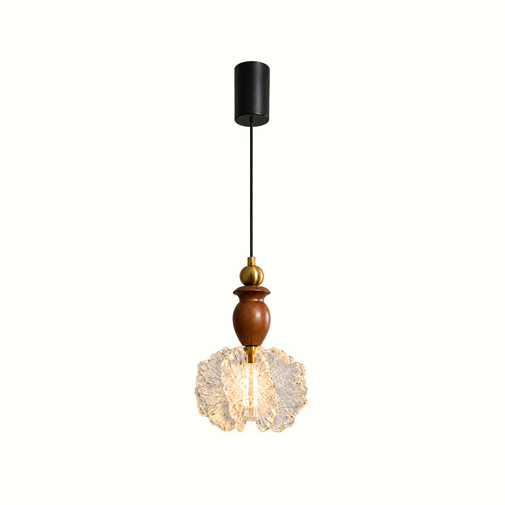 Floravia Solid Wood Flower Pendant Light